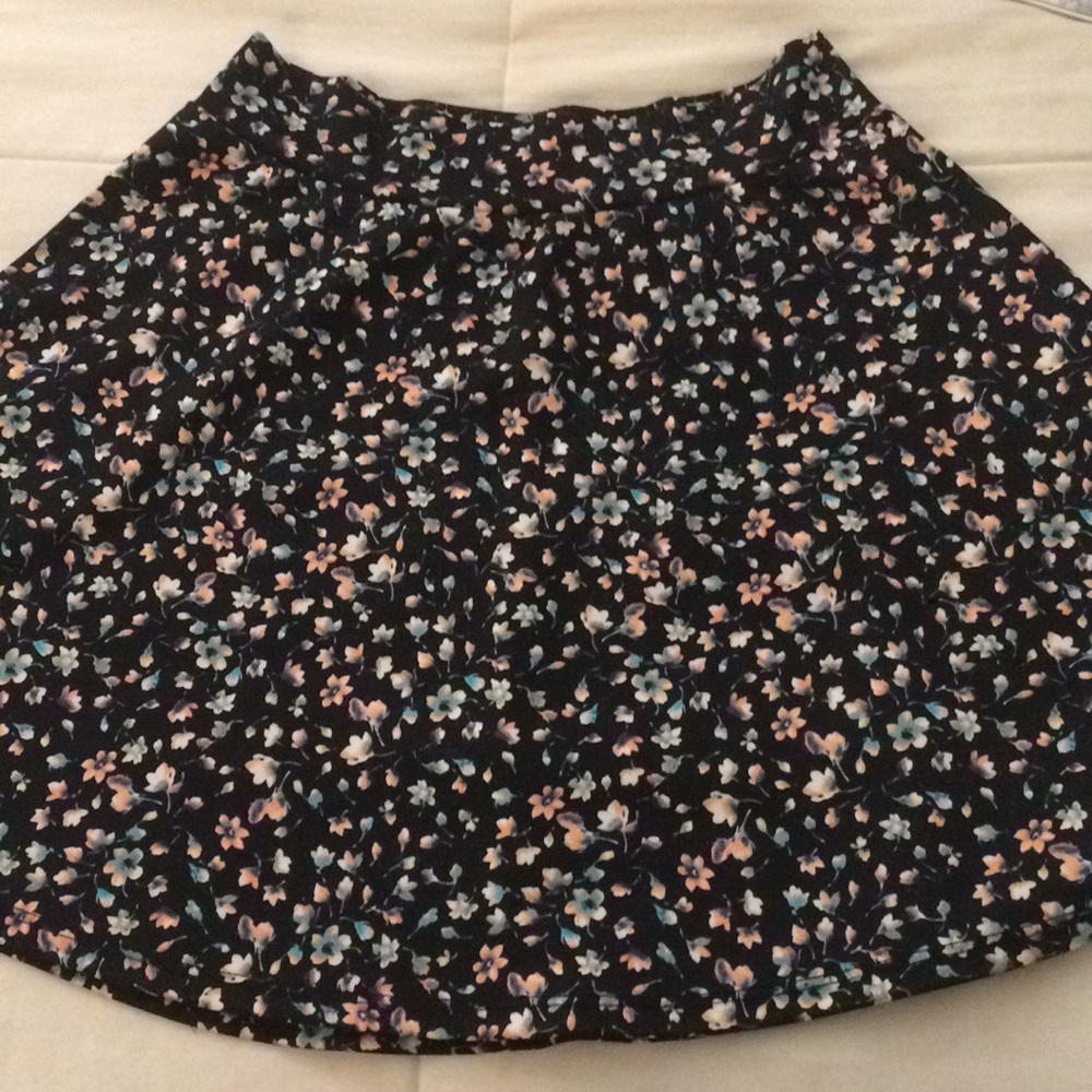 Watercolor floral circle skirt